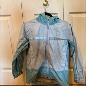 Youth Large LL Bean Light Blue and Teal Windbreaker Jacket